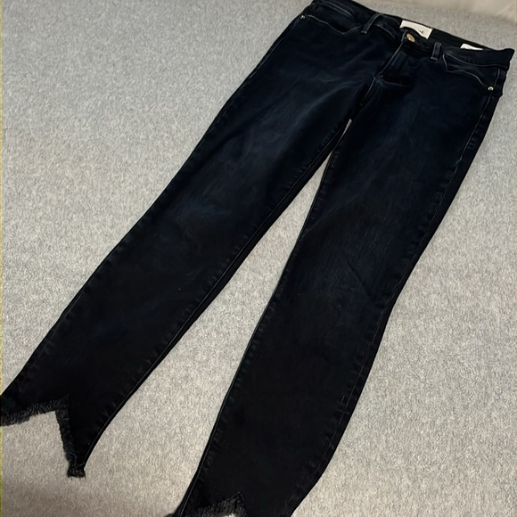 Frame Le High Skinny Jeans Womens Size 27 Black Preppy High Rise - Picture 10 of 10